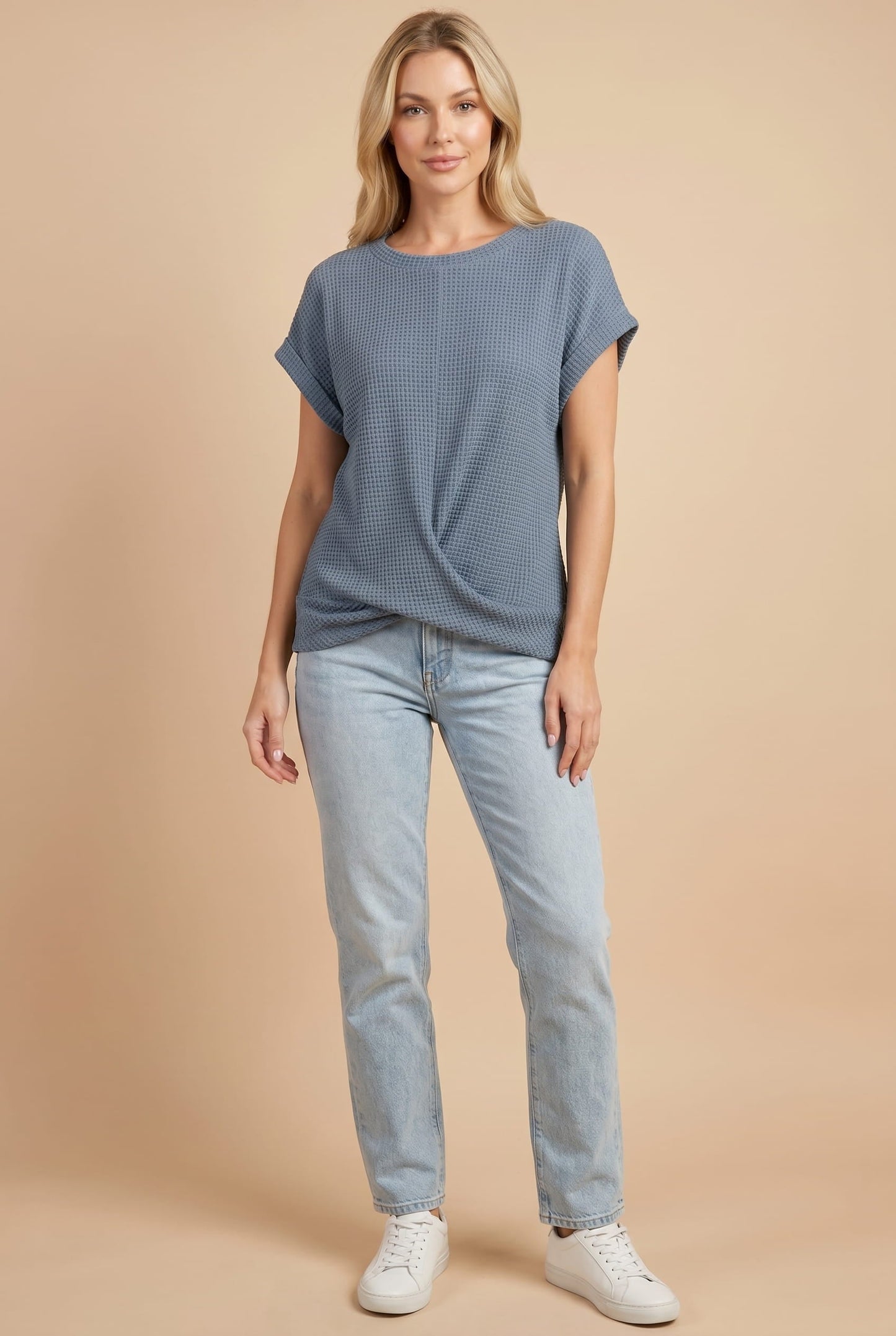 Relaxed Textured Women's T-Shirt with Breathable Fabric & Easy Fit by Jamota T-Shirts T-Shirts