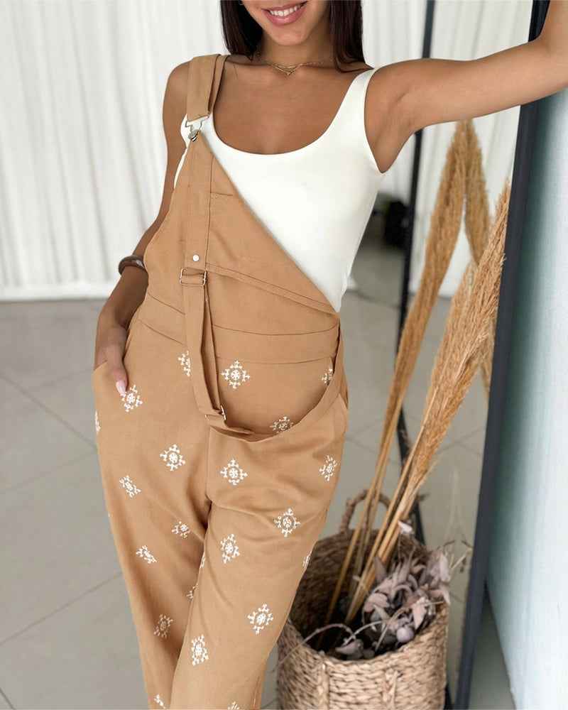 Stylish Vintage Tribal Jumpsuit for Women | Comfortable & Versatile by Jamota One-Pieces Jumpsuits