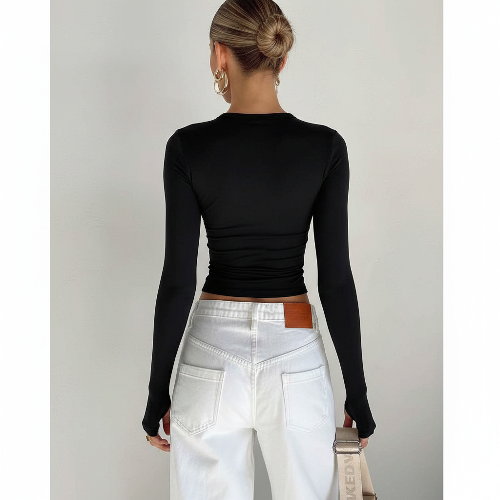 Modern Comfortable Crop Top with Breathable Fabric and Stylish Design by Jamota Crop Tops Crop Tops