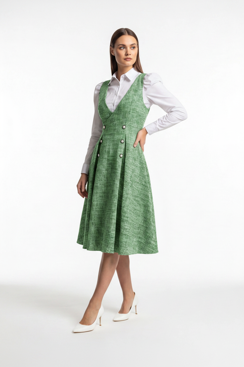 Elegant A-Line Cocktail Dress with Lace Accents and Sleeveless Design by Jamota Dresses Dresses