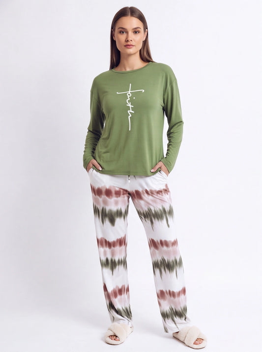 Ombre Pajama Set with Pockets by Jamota Pajamas Pajamas