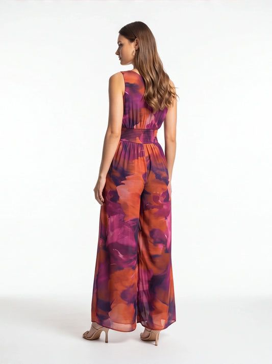 Elegant Tie Dye Women's Jumpsuit | Lightweight & Comfortable Fit - Jamota