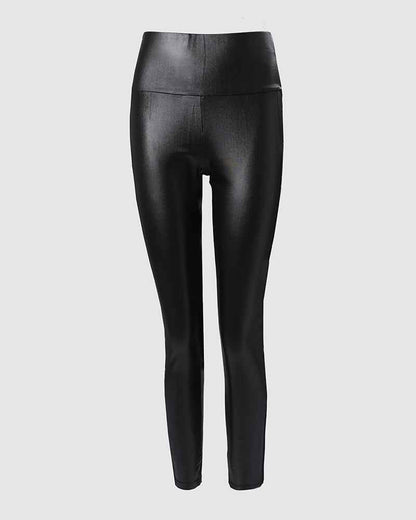 Rhinestone High Waist Skinny Pants with Mesh Inserts and Slim Fit by Jamota Uncategorized High Waist