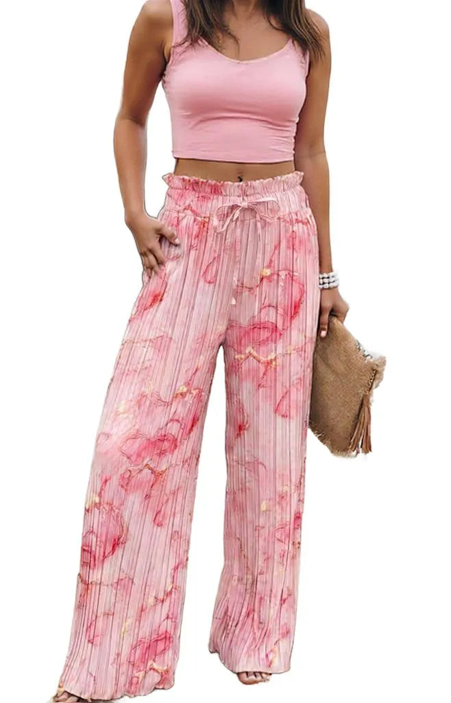 Stylish Flowy Palazzo Pants for Women | Lightweight & Comfortable Fit - Jamota