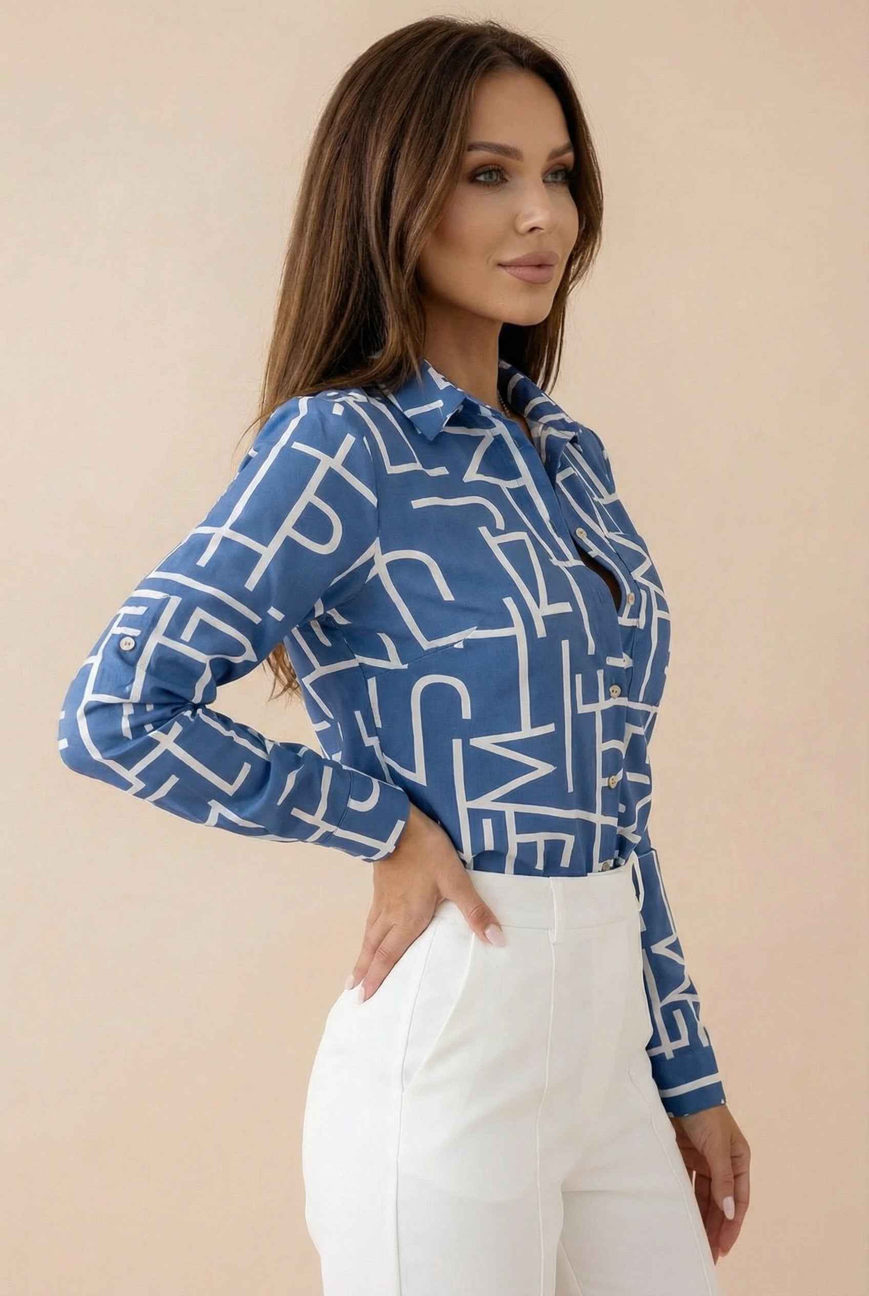 Stylish Structured Graphic Print Shirt | Breathable Fabric, Tailored F - Jamota