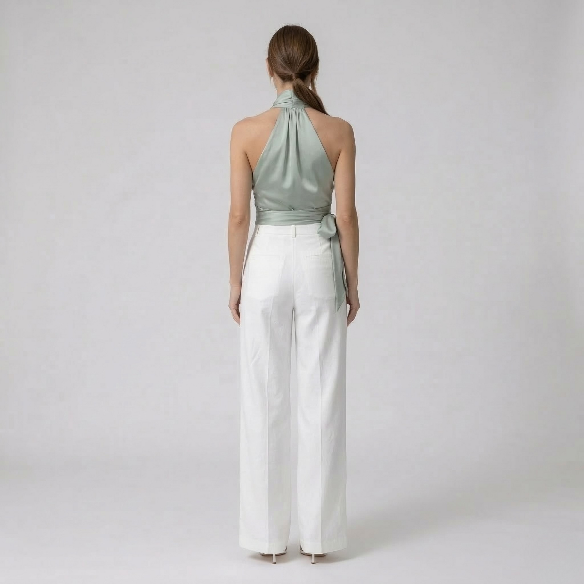 Elegant Minimal Halter Neck Top with Adjustable Straps and Breathable - Jamota