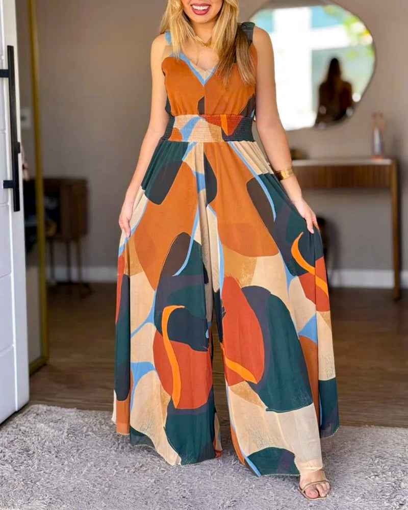 Stylish Lightweight Backless Jumpsuit with Adjustable Straps & Pockets - Jamota