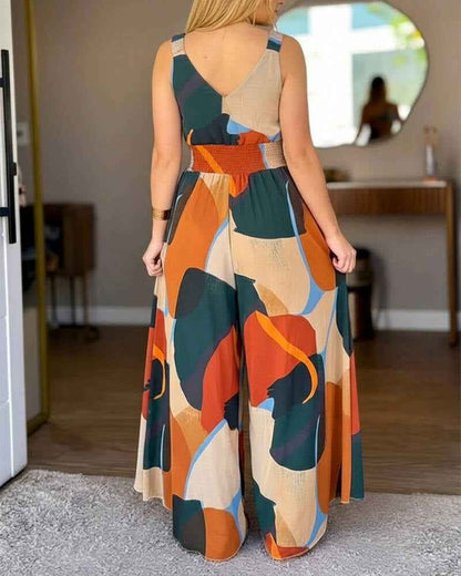 Stylish Lightweight Backless Jumpsuit with Adjustable Straps & Pockets - Jamota