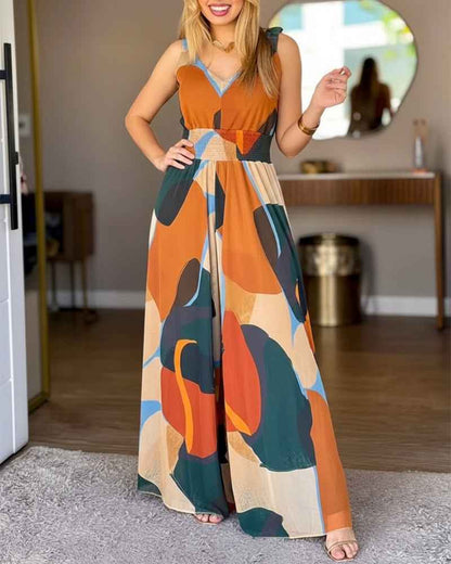 Stylish Lightweight Backless Jumpsuit with Adjustable Straps & Pockets - Jamota