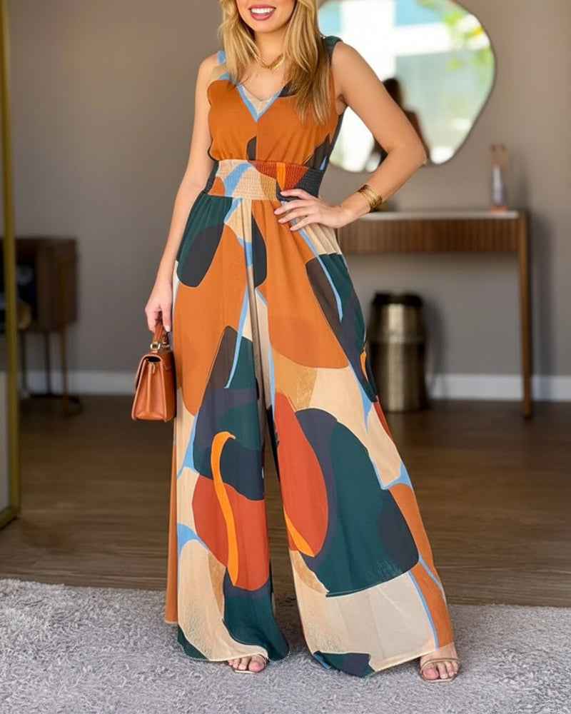 Stylish Lightweight Backless Jumpsuit with Adjustable Straps & Pockets - Jamota