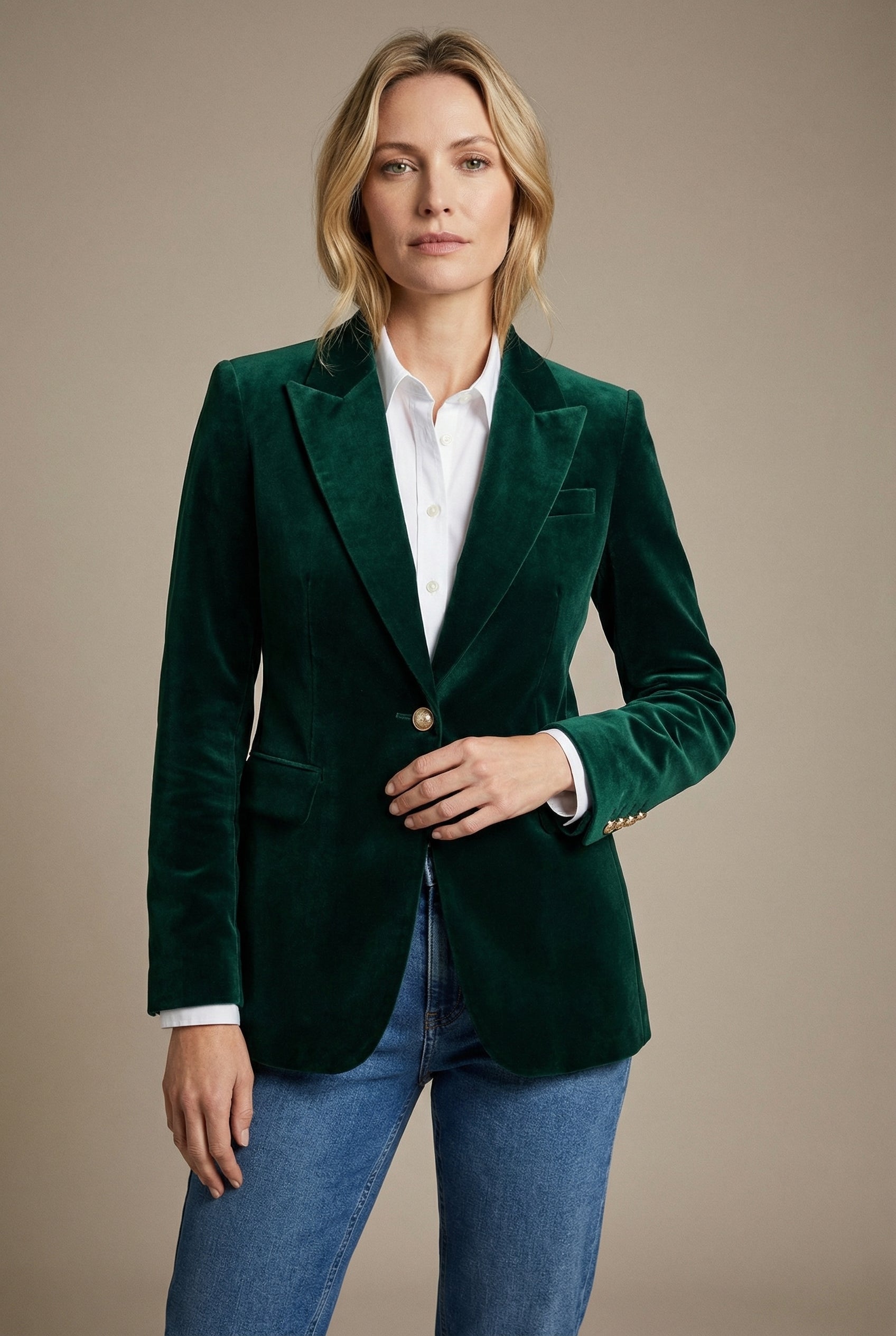 Elegant Structured Tailored Blazer | Professional Fit & Classic Design - Jamota