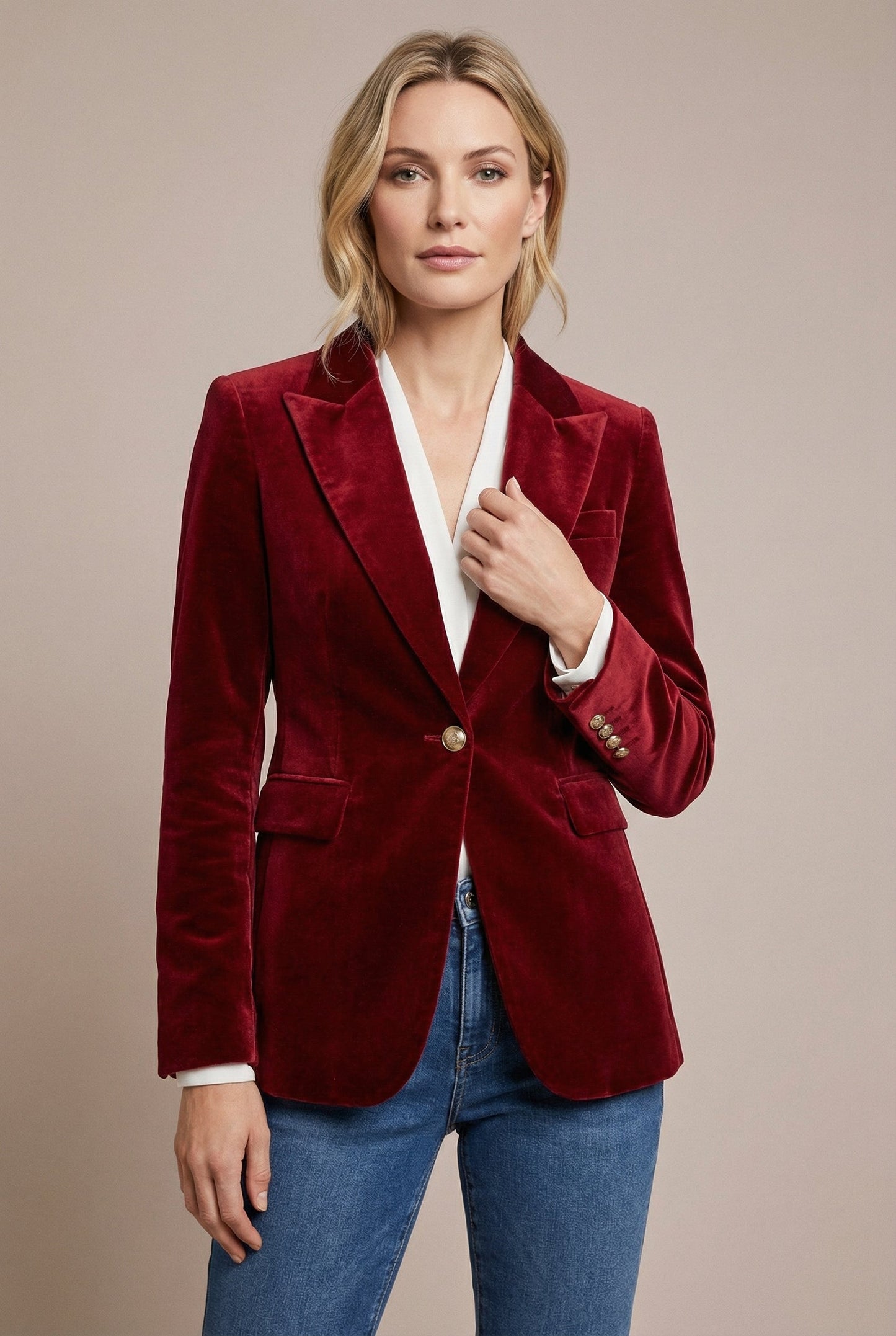 Elegant Structured Tailored Blazer | Professional Fit & Classic Design - Jamota