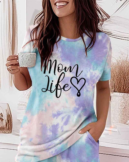 Soft-Stretch Tie-Dye Pajama Set for Women | Comfortable Loungewear wit - Jamota