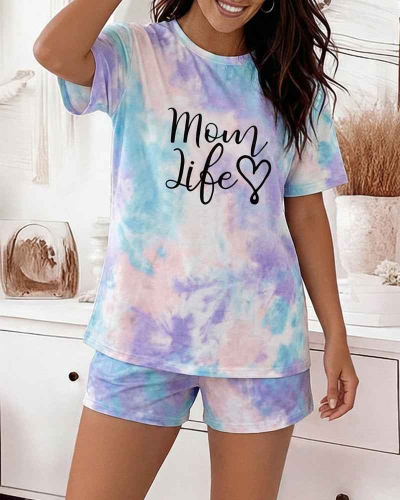 Soft-Stretch Tie-Dye Pajama Set for Women | Comfortable Loungewear wit - Jamota