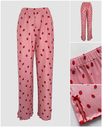Charming Collection Women's Pajama Set with Frill Trim & Elastic Waist - Jamota