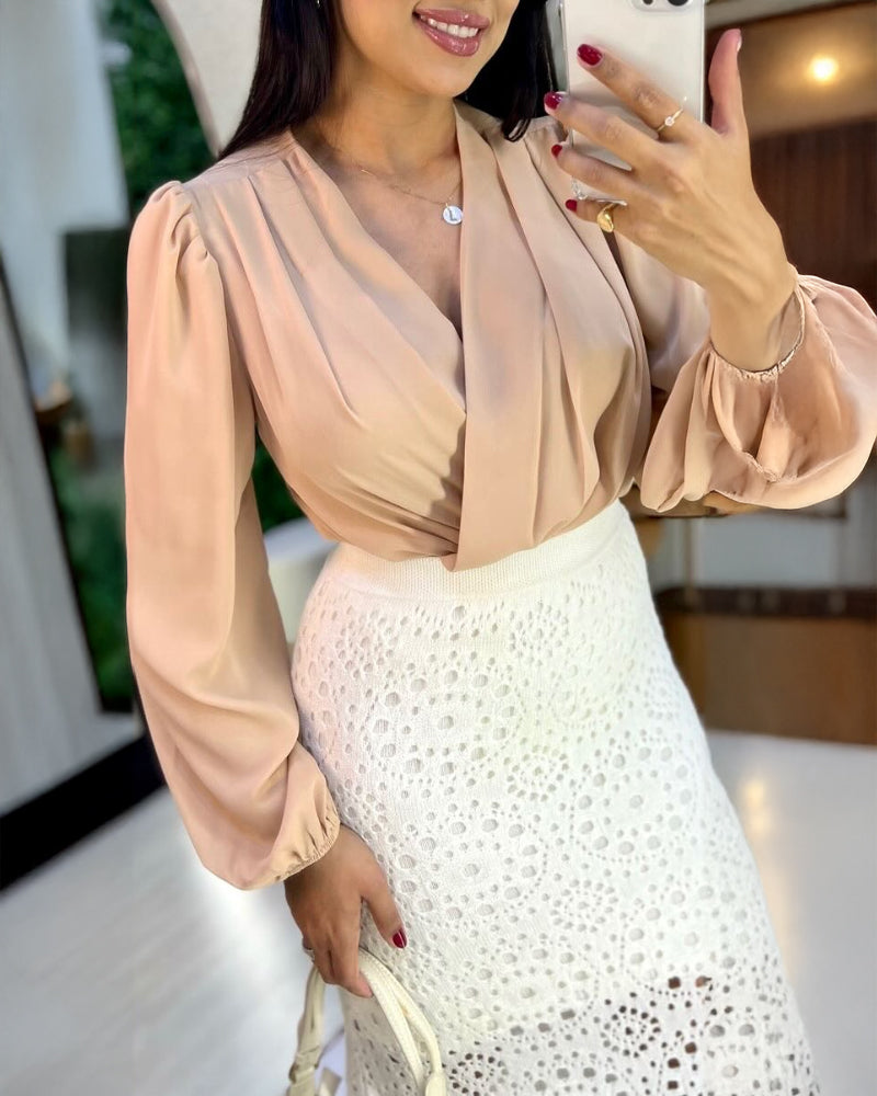 Stylish Comfortable Midi Skirt with Pockets and Elastic Waistband