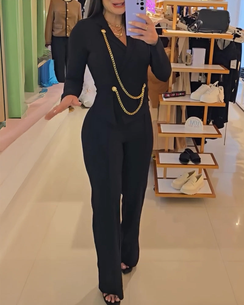 Elegant White Jumpsuit for Women with Pockets and Adjustable Straps - Jamota