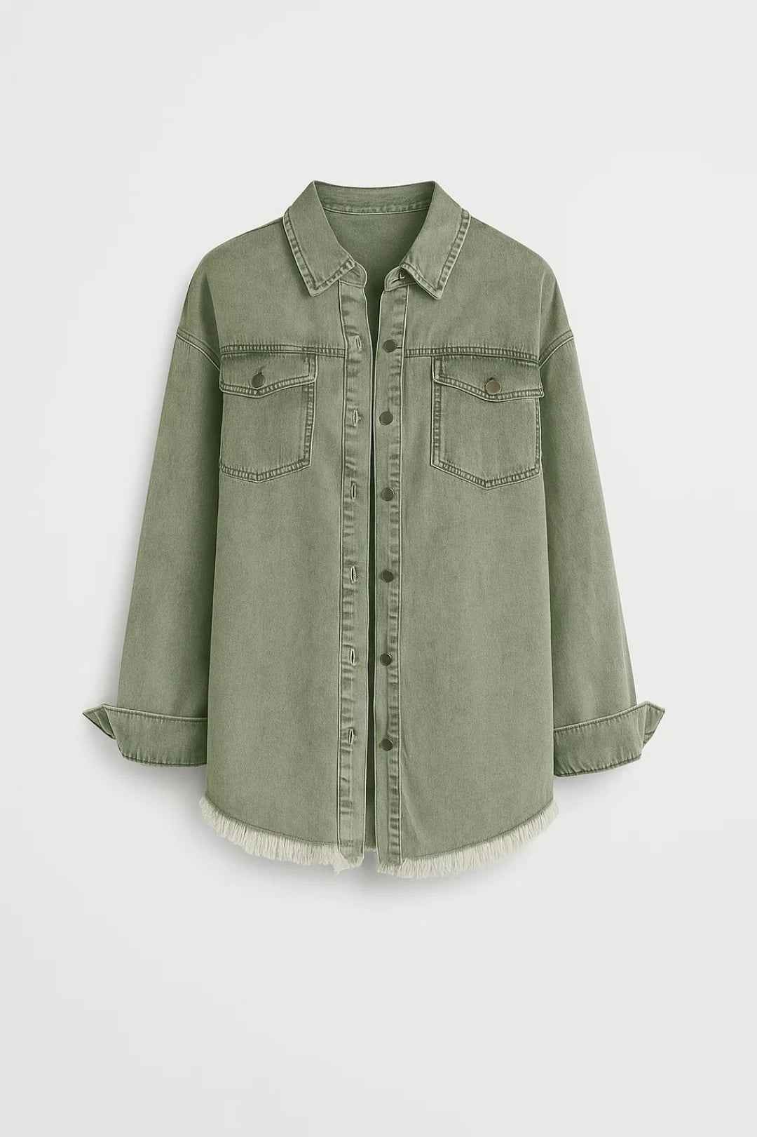 Stylish Relaxed Denim Blouse with Button Details and Soft Fabric - Jamota