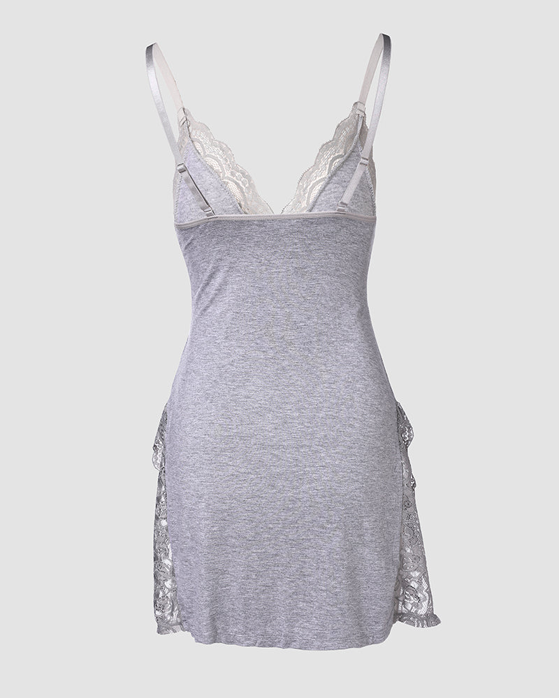 Lace Trim Cami Sleep Dress for Women | Adjustable Straps & Comfort