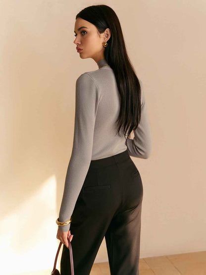 Stylish Comfortable Knit Sweater with Breathable Fabric and Relaxed Fi - Jamota