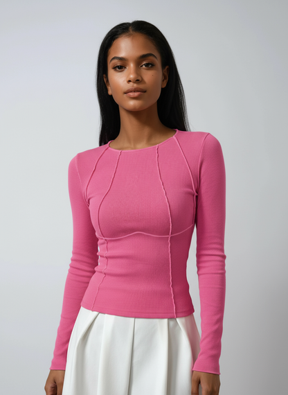 Stylish Fitted Long Sleeve Women's Top | Soft Fabric & Perfect Fit - Jamota