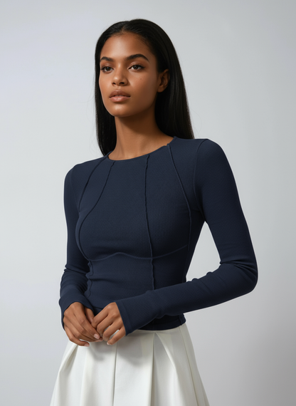 Stylish Fitted Long Sleeve Women's Top | Soft Fabric & Perfect Fit - Jamota