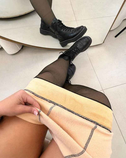 Cozy Fleece Lined Tights for Women | Ultra-Soft & Stretchy Design - Jamota