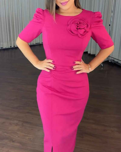 Chic Floral Bodycon Cocktail Dress with Elegant Fit and Stretch Fabric - Jamota
