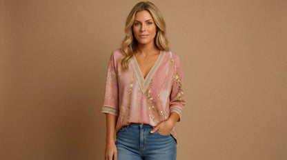 Elegant Ruffled Long Sleeve Blouse with Soft Fabric & Classic Fit - Jamota