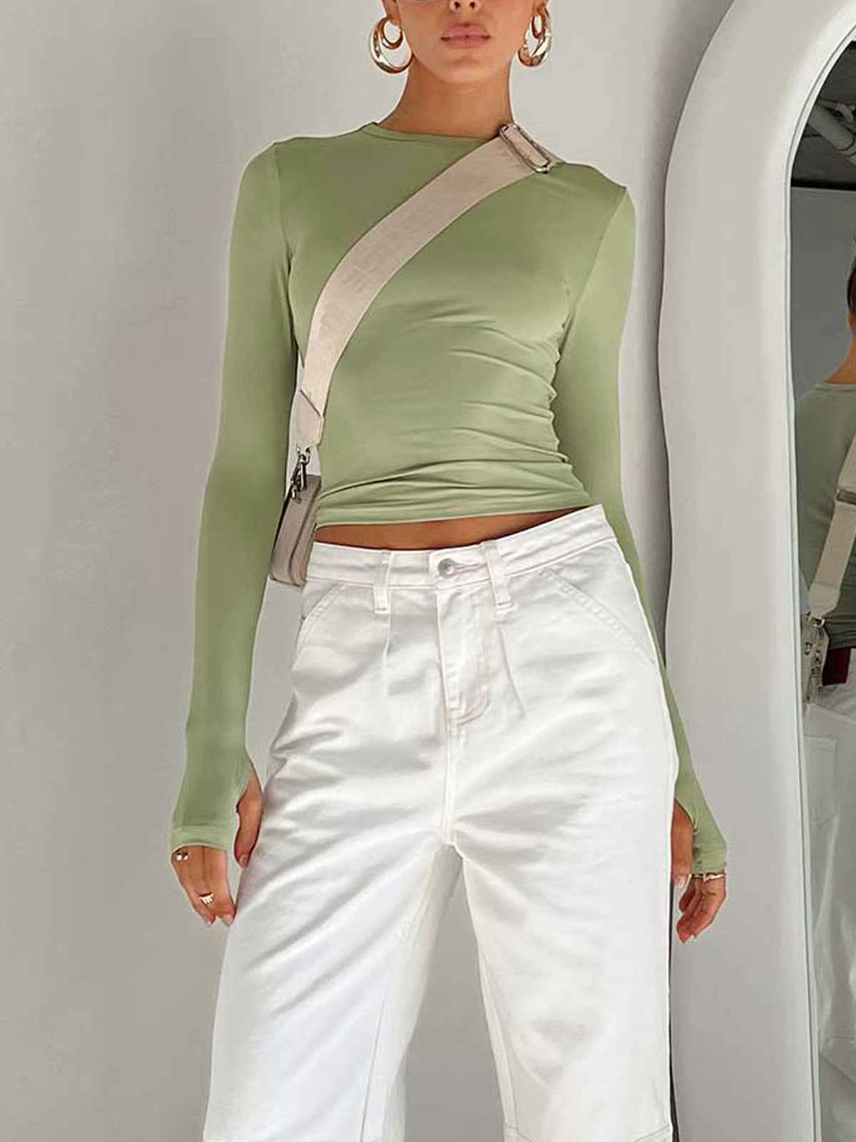 Modern Comfortable Crop Top with Breathable Fabric and Stylish Design - Jamota