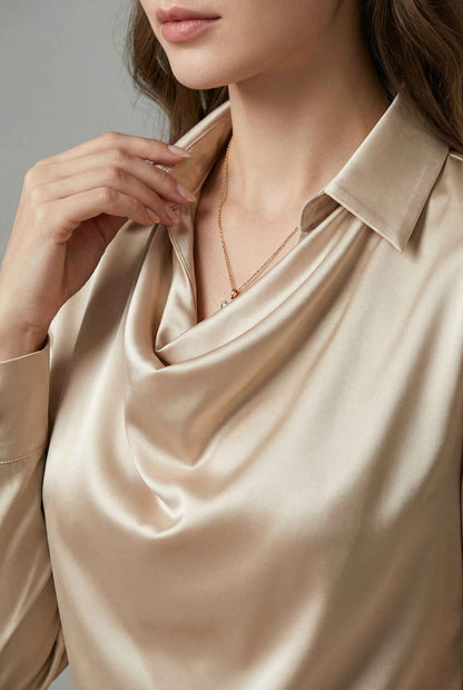 Elegant White Pleated Blouse with Soft Fabric and Classic Fit - Jamota