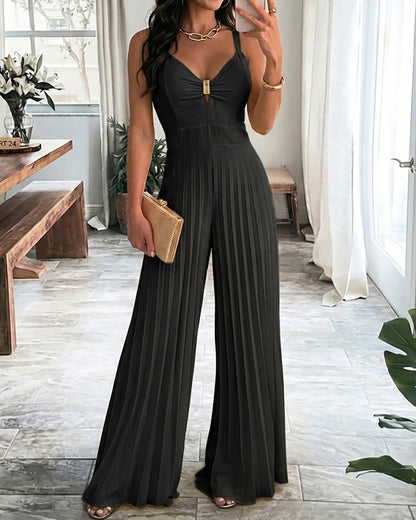 Elegant Airy Wide Leg Jumpsuit for Women | Lightweight & Versatile - Jamota