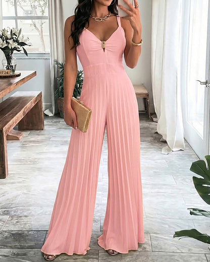 Elegant Airy Wide Leg Jumpsuit for Women | Lightweight & Versatile - Jamota
