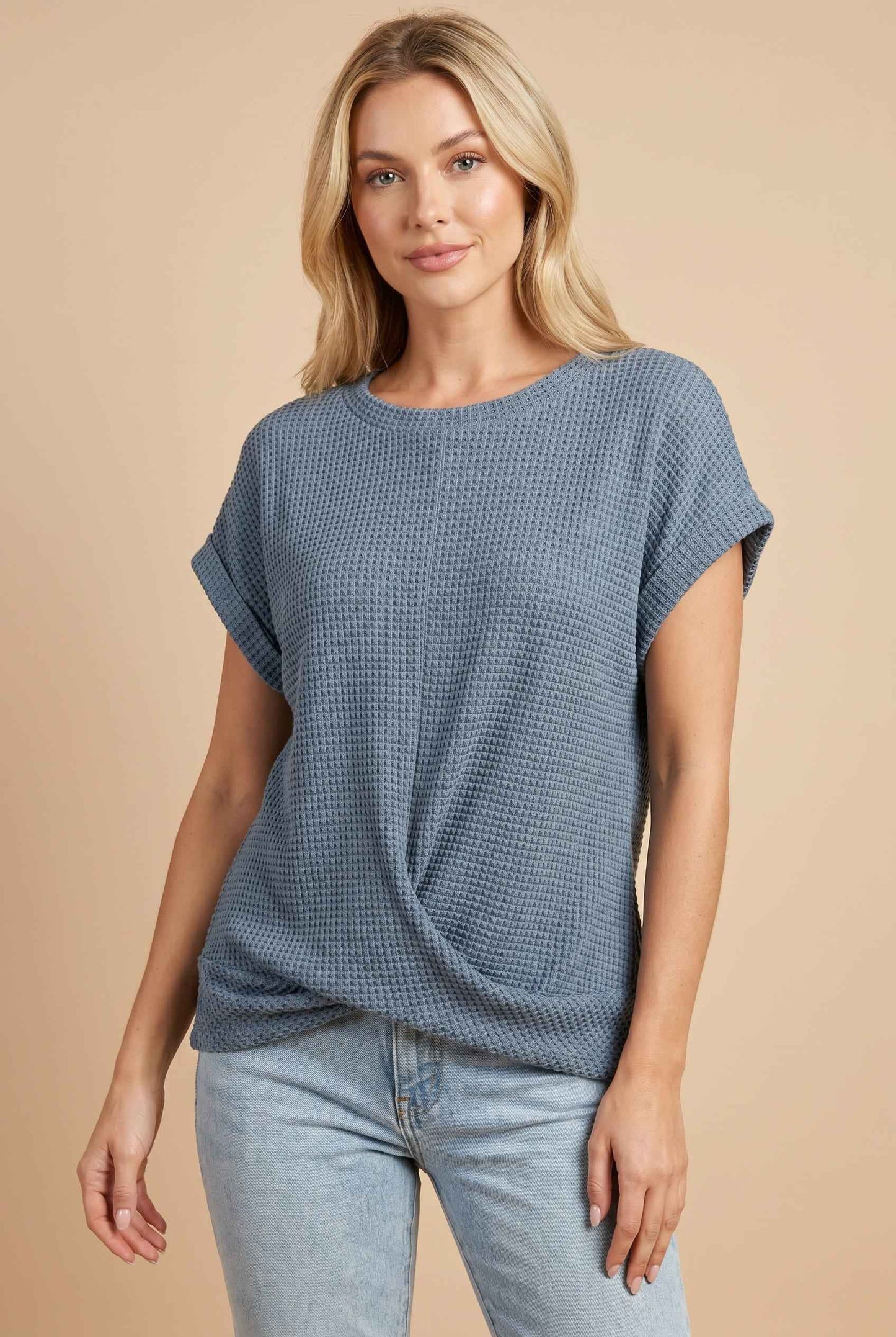 Relaxed Textured Women's T-Shirt with Breathable Fabric & Easy Fit - Jamota