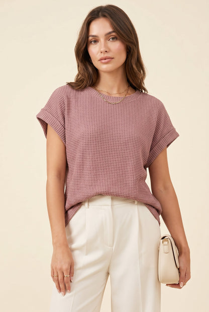 Relaxed Textured Women's T-Shirt with Breathable Fabric & Easy Fit - Jamota