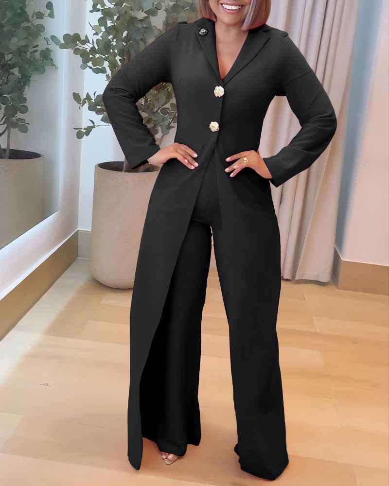 Stylish Wide-Leg Jumpsuit for Women | Comfortable & Versatile Fit - Jamota