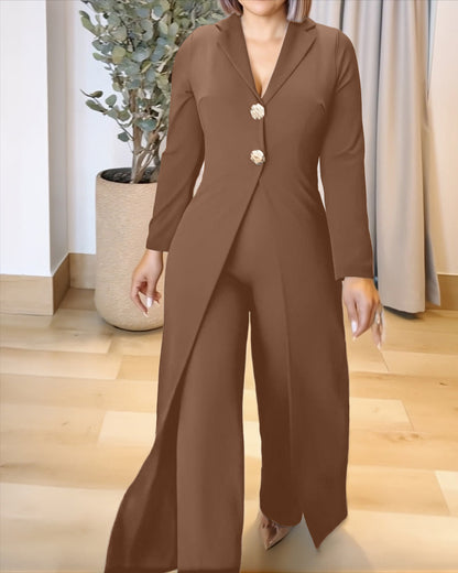 Stylish Wide-Leg Jumpsuit for Women | Comfortable & Versatile Fit - Jamota