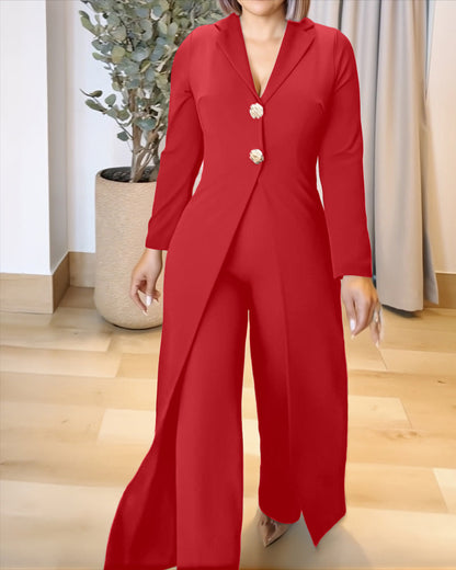 Stylish Wide-Leg Jumpsuit for Women | Comfortable & Versatile Fit - Jamota