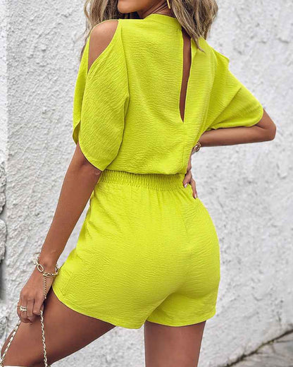 Stylish Casual Women's Summer Romper with Adjustable Straps & Pockets - Jamota