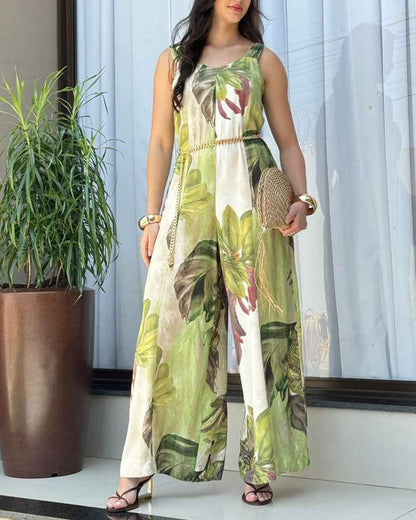 Chic Wide-Leg Jumpsuit for Women | Comfortable Fabric & Versatile Fit - Jamota