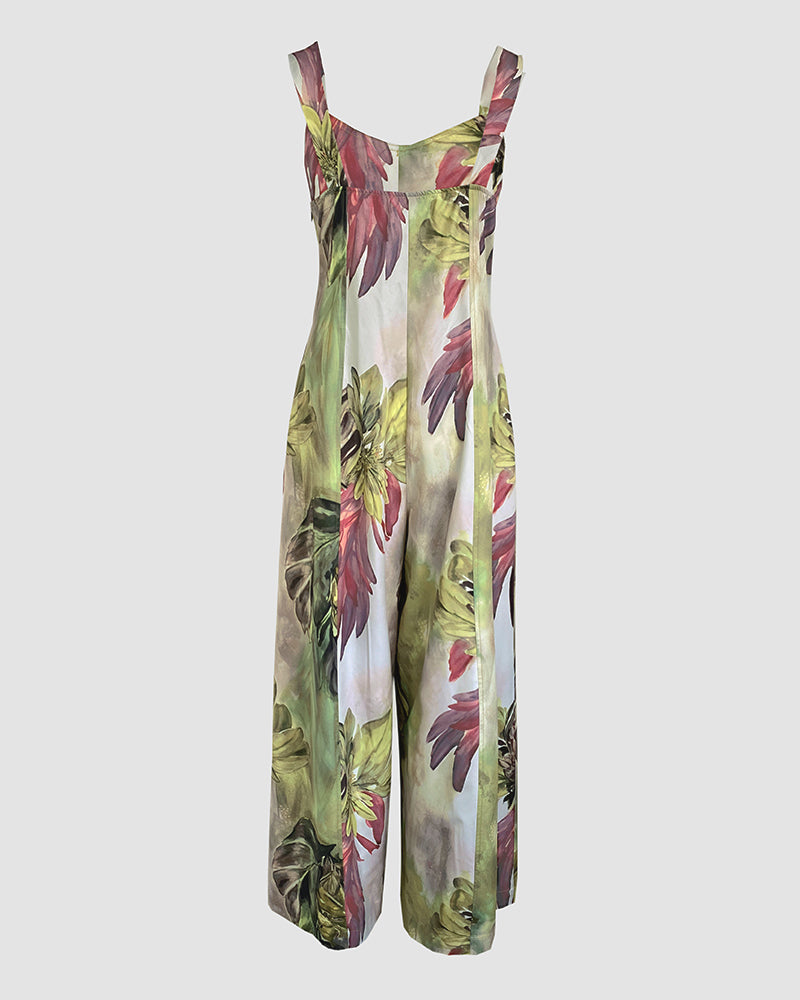 Chic Wide-Leg Jumpsuit for Women | Comfortable Fabric & Versatile Fit - Jamota
