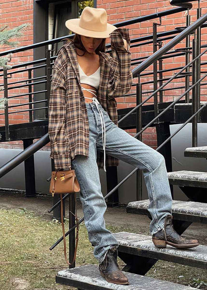 Cozy Oversized Plaid Shirt | Soft Cotton Blend | Relaxed Fit - Jamota