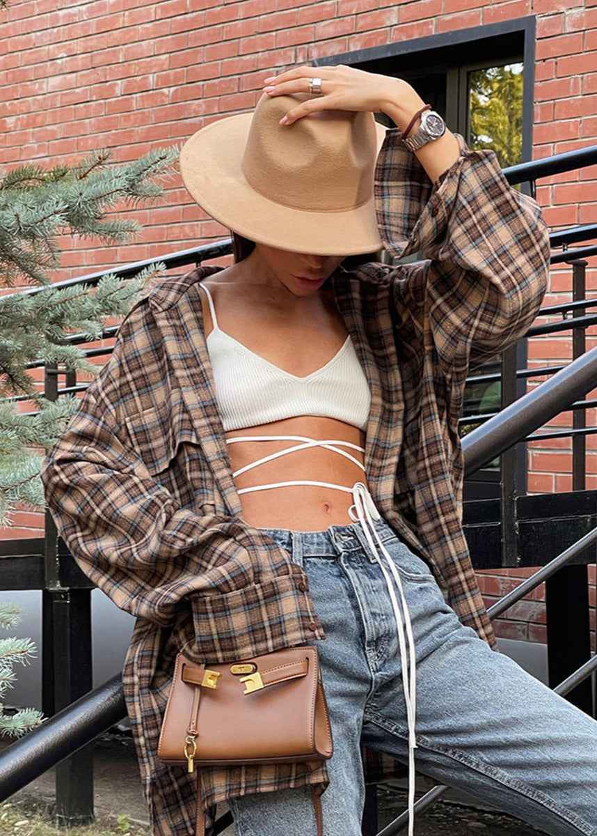 Cozy Oversized Plaid Shirt | Soft Cotton Blend | Relaxed Fit - Jamota