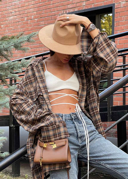Cozy Oversized Plaid Shirt | Soft Cotton Blend | Relaxed Fit - Jamota