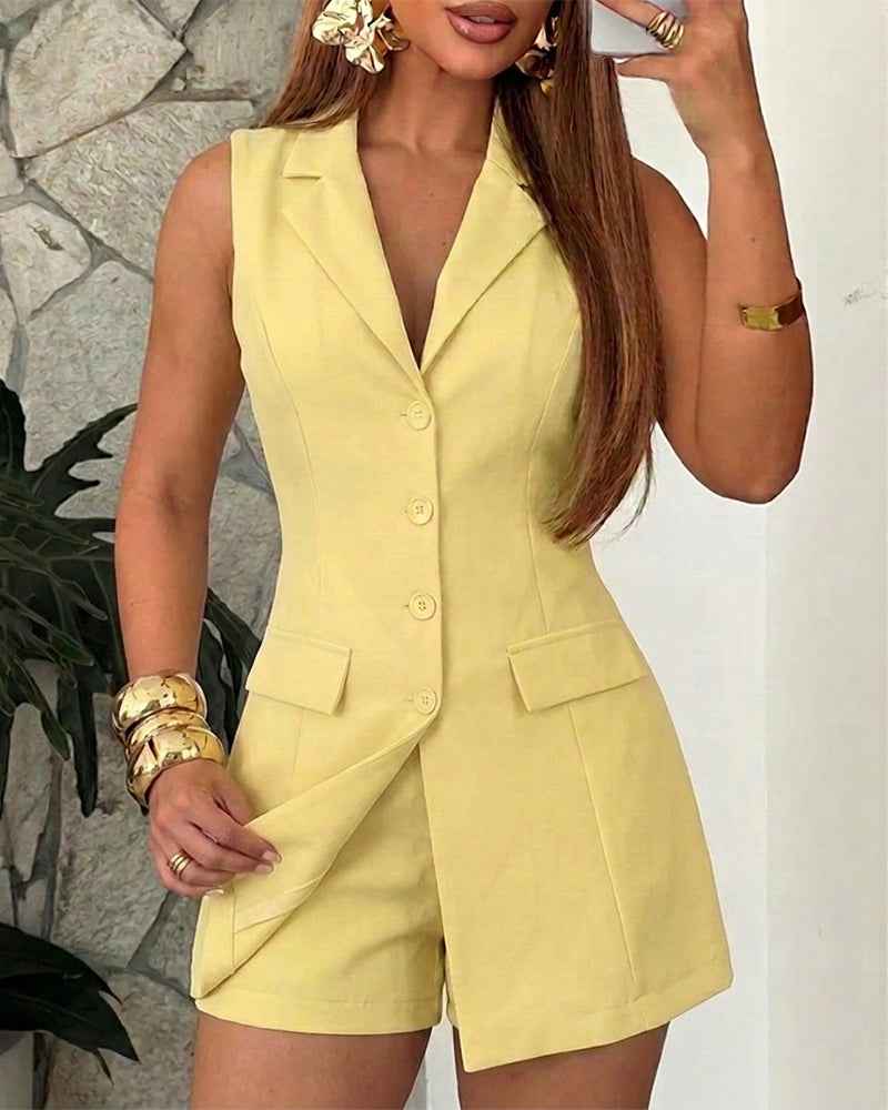 Elegant Chic Blazer Romper for Women | Tailored Fit & Versatile Design