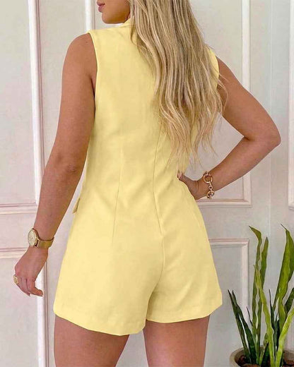 Elegant Chic Blazer Romper for Women | Tailored Fit & Versatile Design