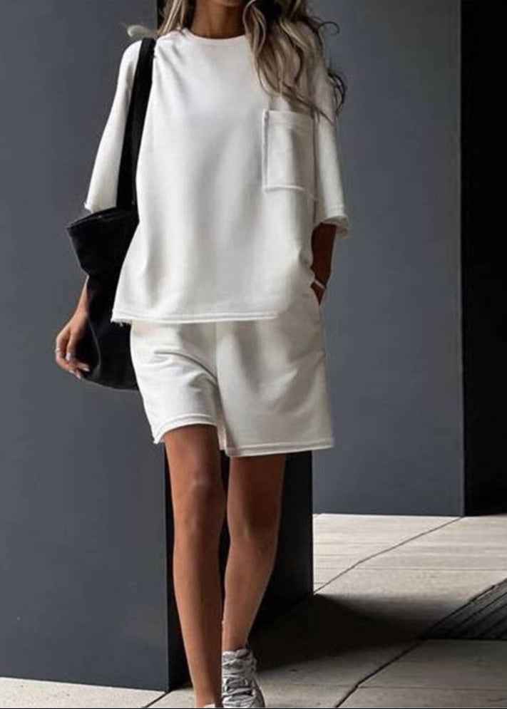Relaxed Minimalist Women's Lounge Set with Soft Fabric and Comfortable - Jamota