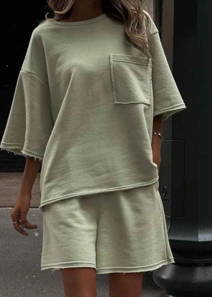 Relaxed Minimalist Women's Lounge Set with Soft Fabric and Comfortable - Jamota