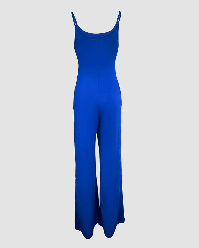 Stylish Comfy Casual Jumpsuit for Women | Soft Fabric & Adjustable Str - Jamota