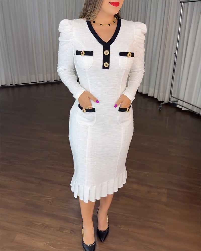 Elegant Midi Formal Dress with Pockets and Sleeveless Design - Jamota